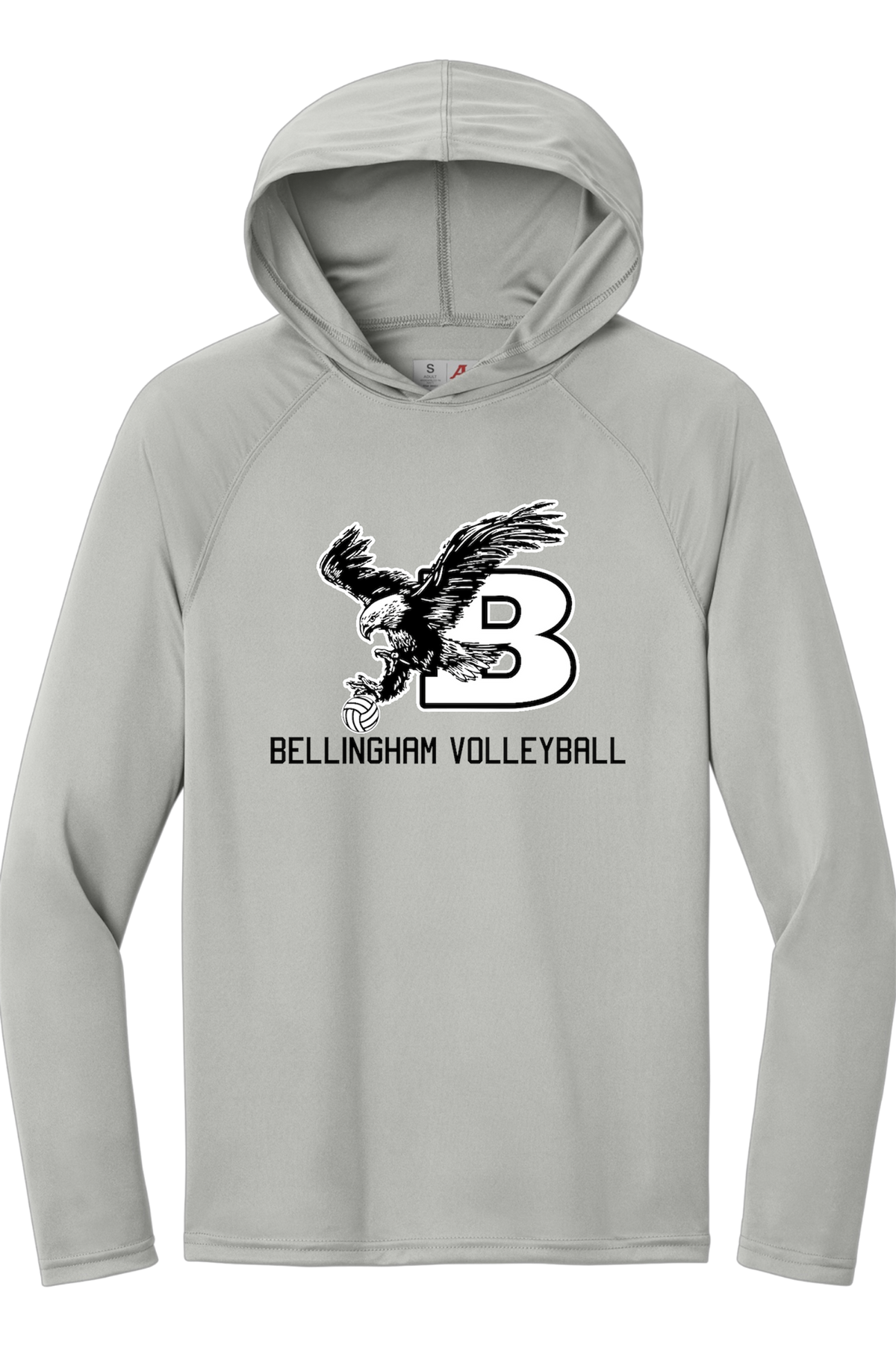 Bellingham Volleyball Dig performance long sleeve hooded tshirt