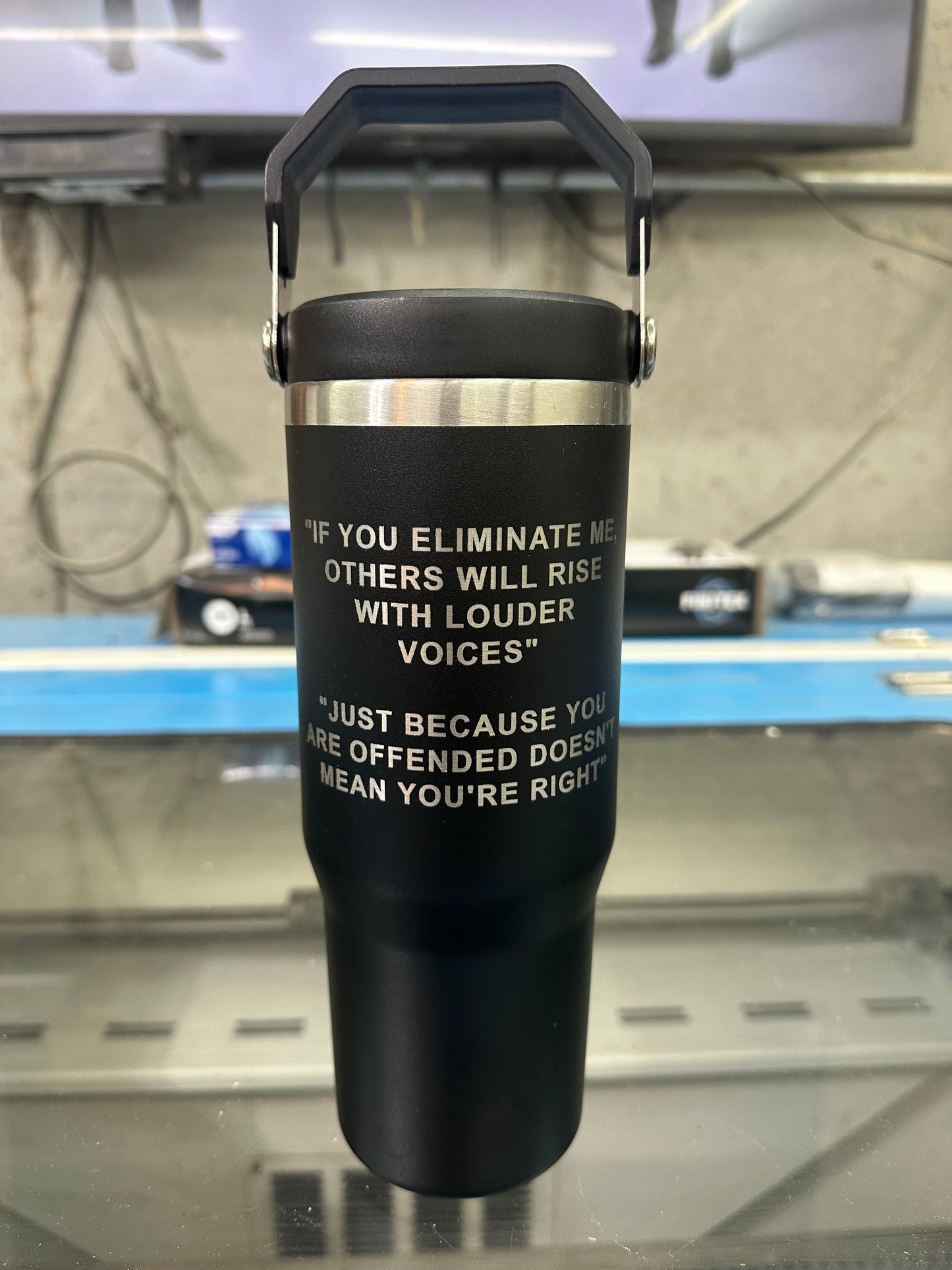 Freedom 30oz stainless steel double sided engraved water bottles