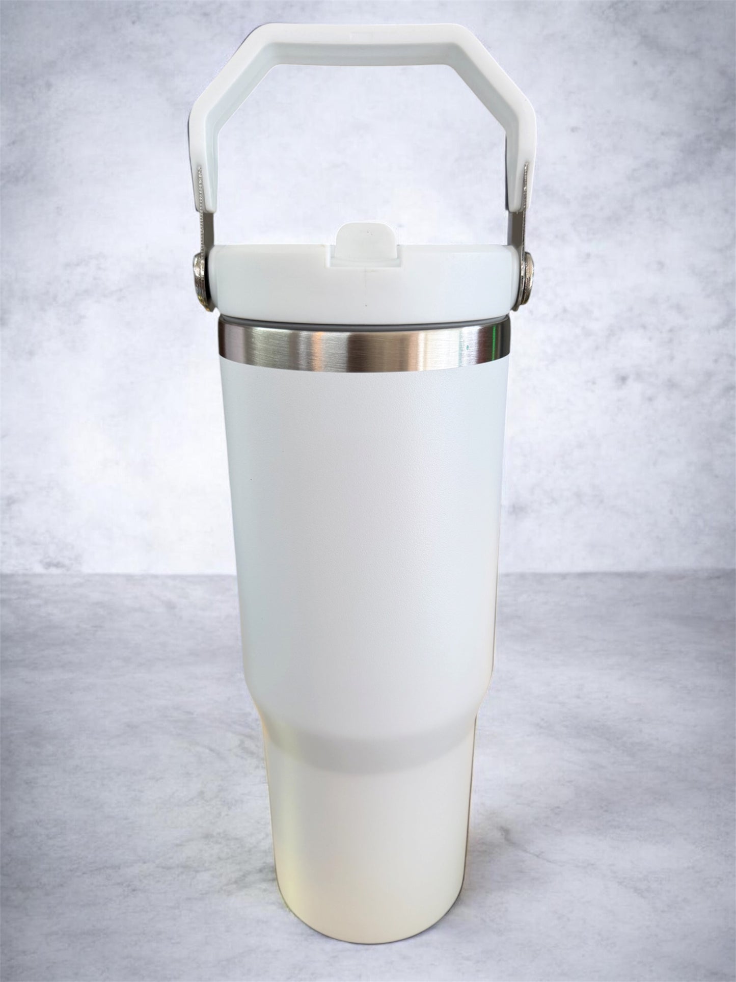 30oz stainless steel water bottle White (unbranded)
