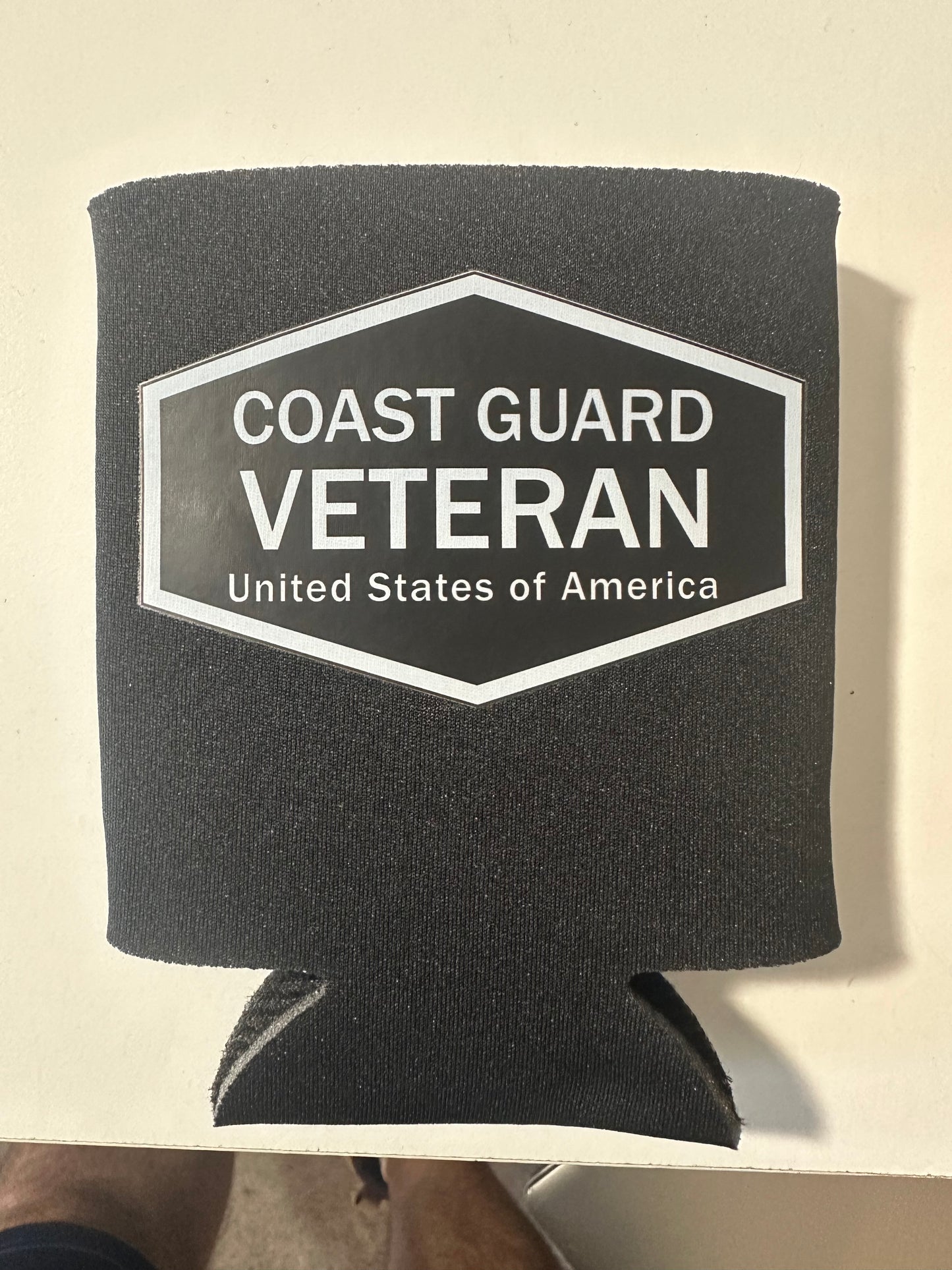 Military Veteran koozie/beer sleeves Army, Navy,Marines, Airforce, Coast Guard- unique beverage holder