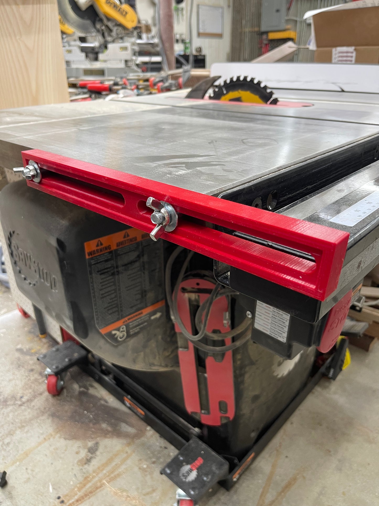 Support Bracket for Sawstop table saw