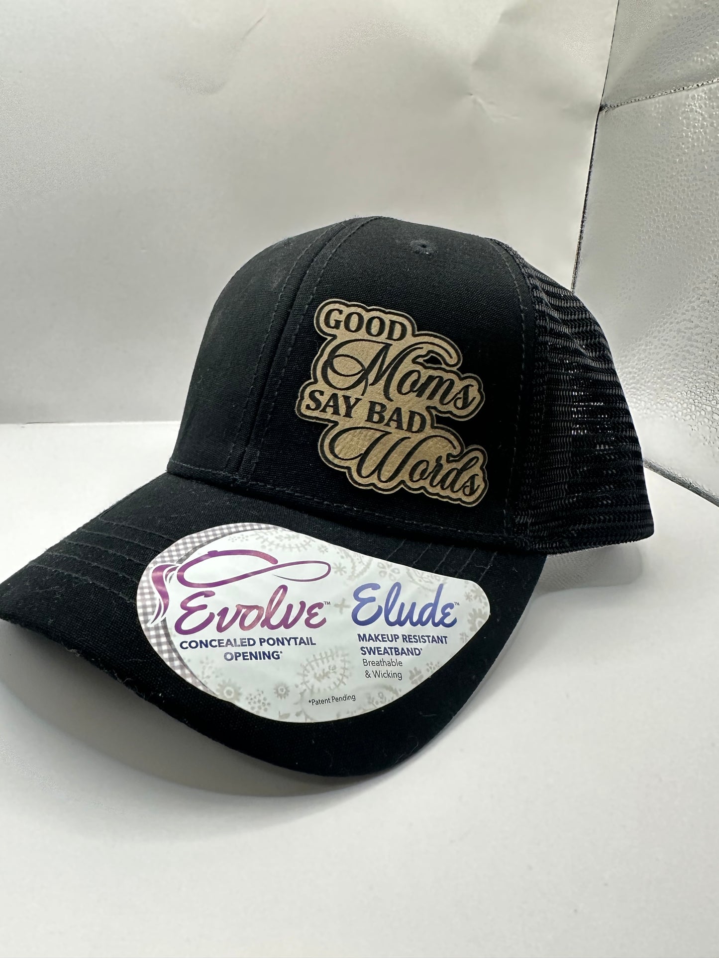 PONY TAIL HAT Good Moms say bad words