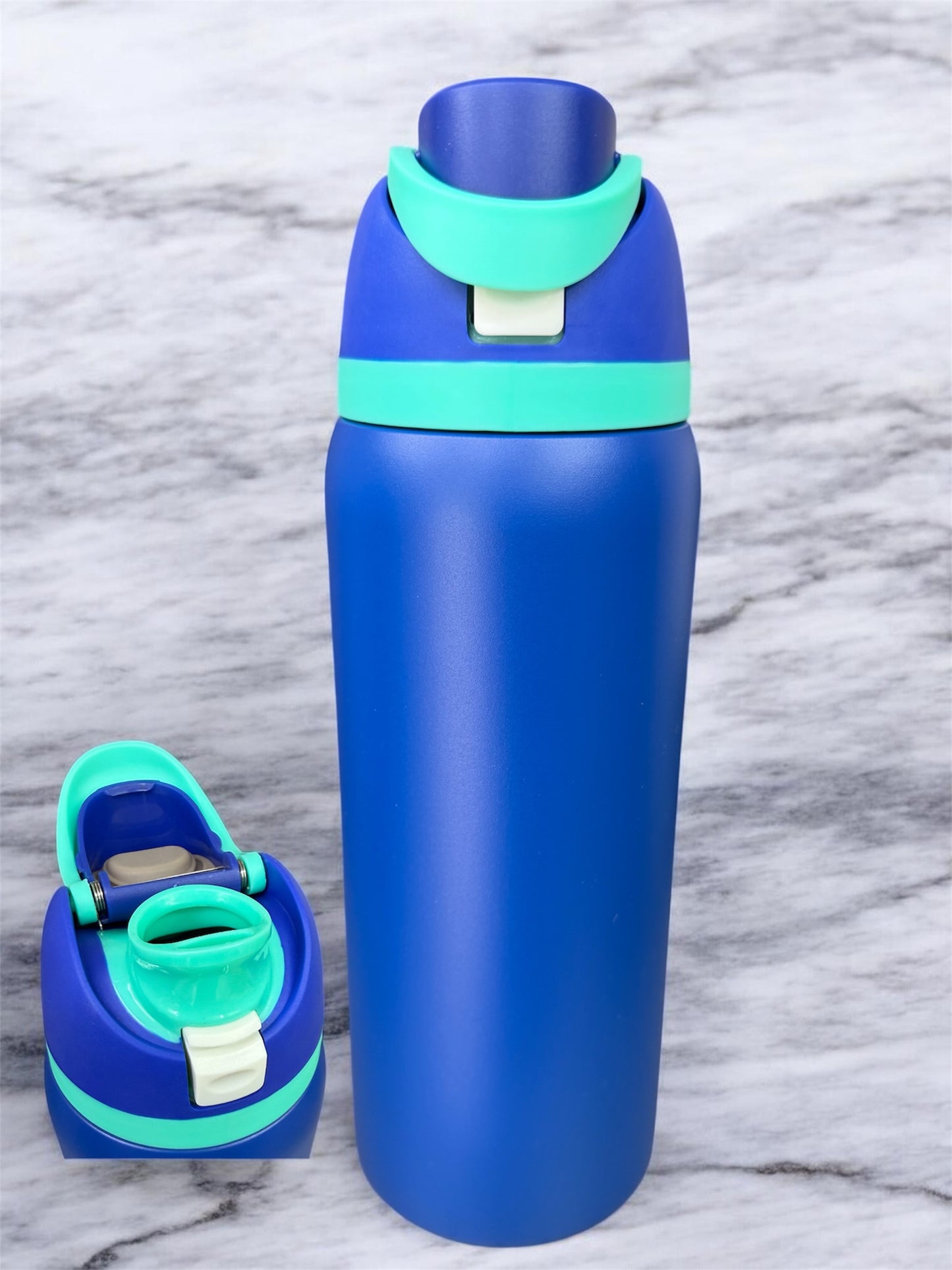 30 oz stainless steal water bottle Royal Blue unbranded)