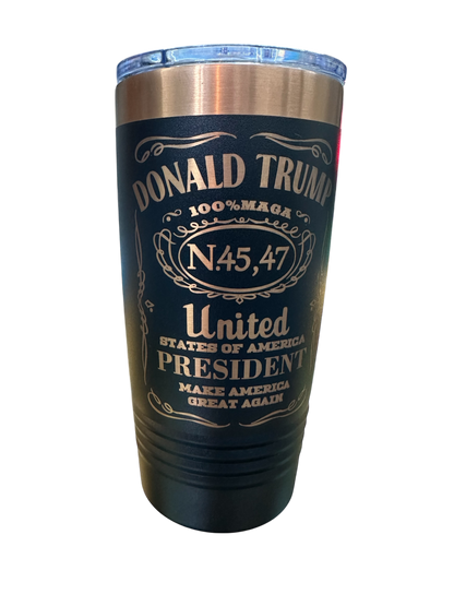 Trump 45 & 47 whiskey inspired tumbler