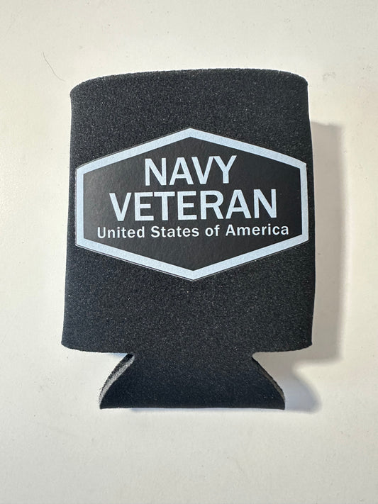 Military Veteran koozie/beer sleeves Army, Navy,Marines, Airforce, Coast Guard- unique beverage holder