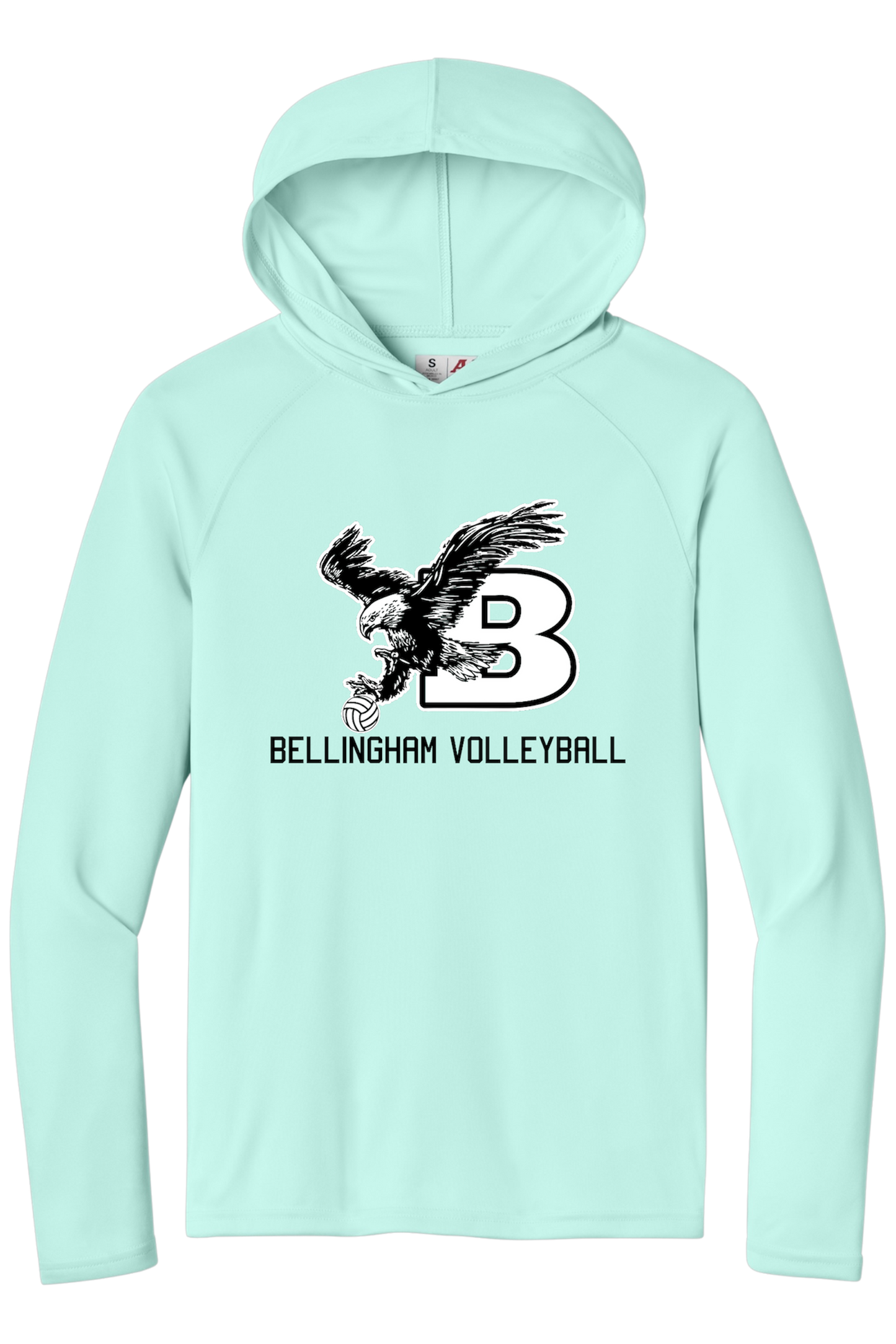 Bellingham Volleyball Dig performance long sleeve hooded tshirt