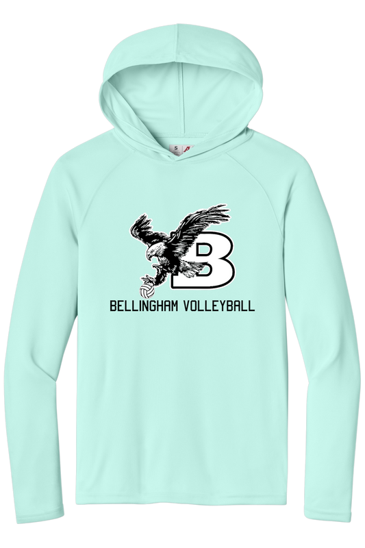 Bellingham Volleyball Dig performance long sleeve hooded tshirt