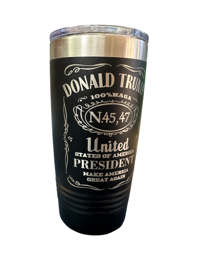 Trump 45 & 47 whiskey inspired tumbler