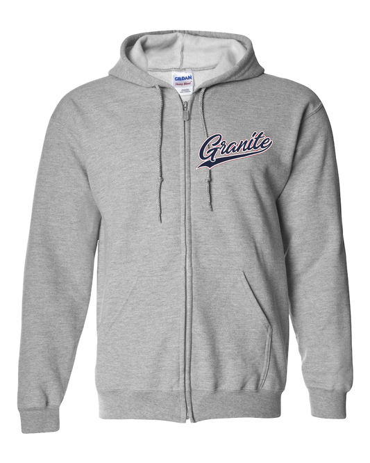 Granite Script Heavy Blend full zip On Deck hoodie