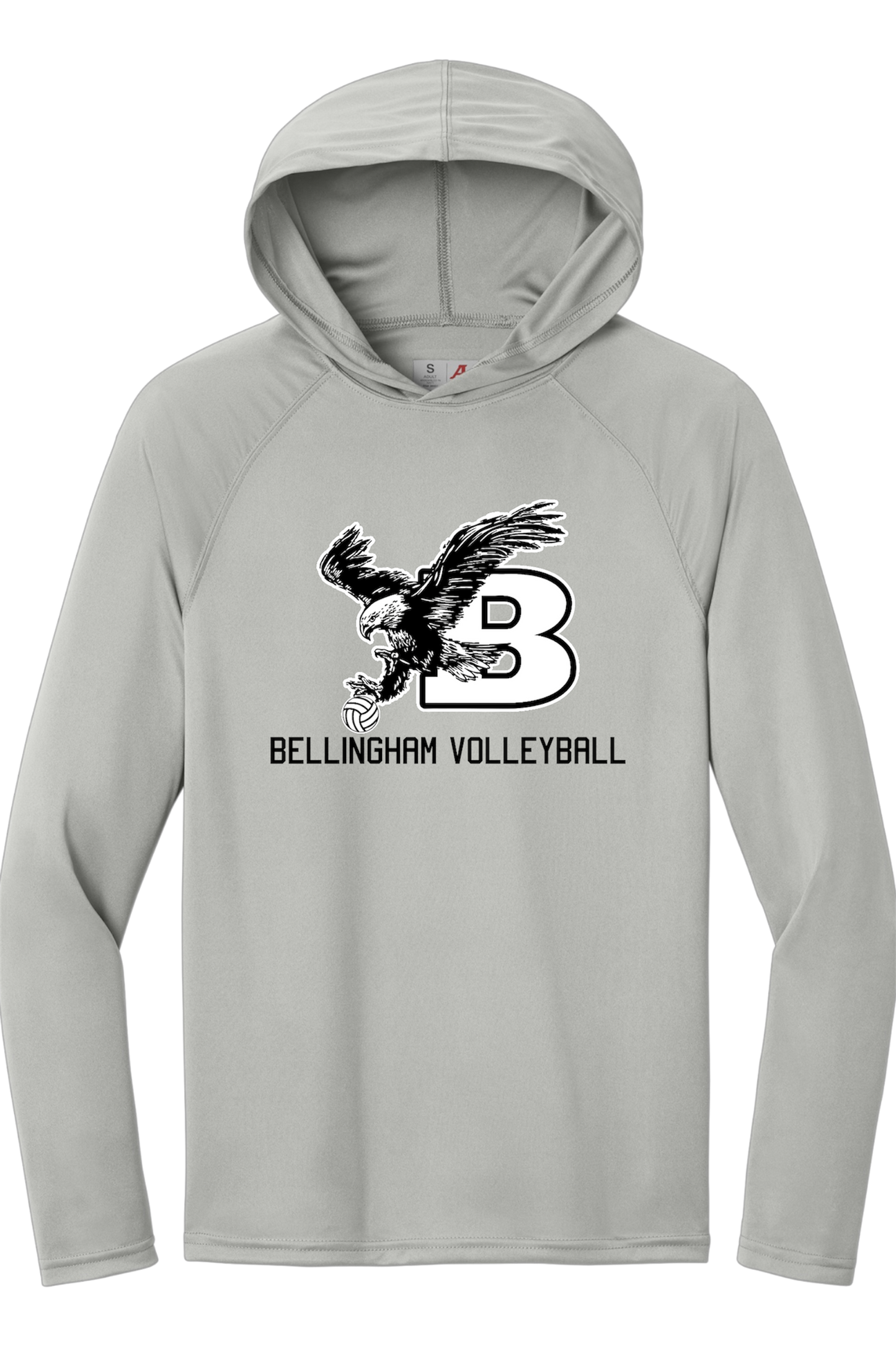 Bellingham Volleyball Dig performance long sleeve hooded tshirt