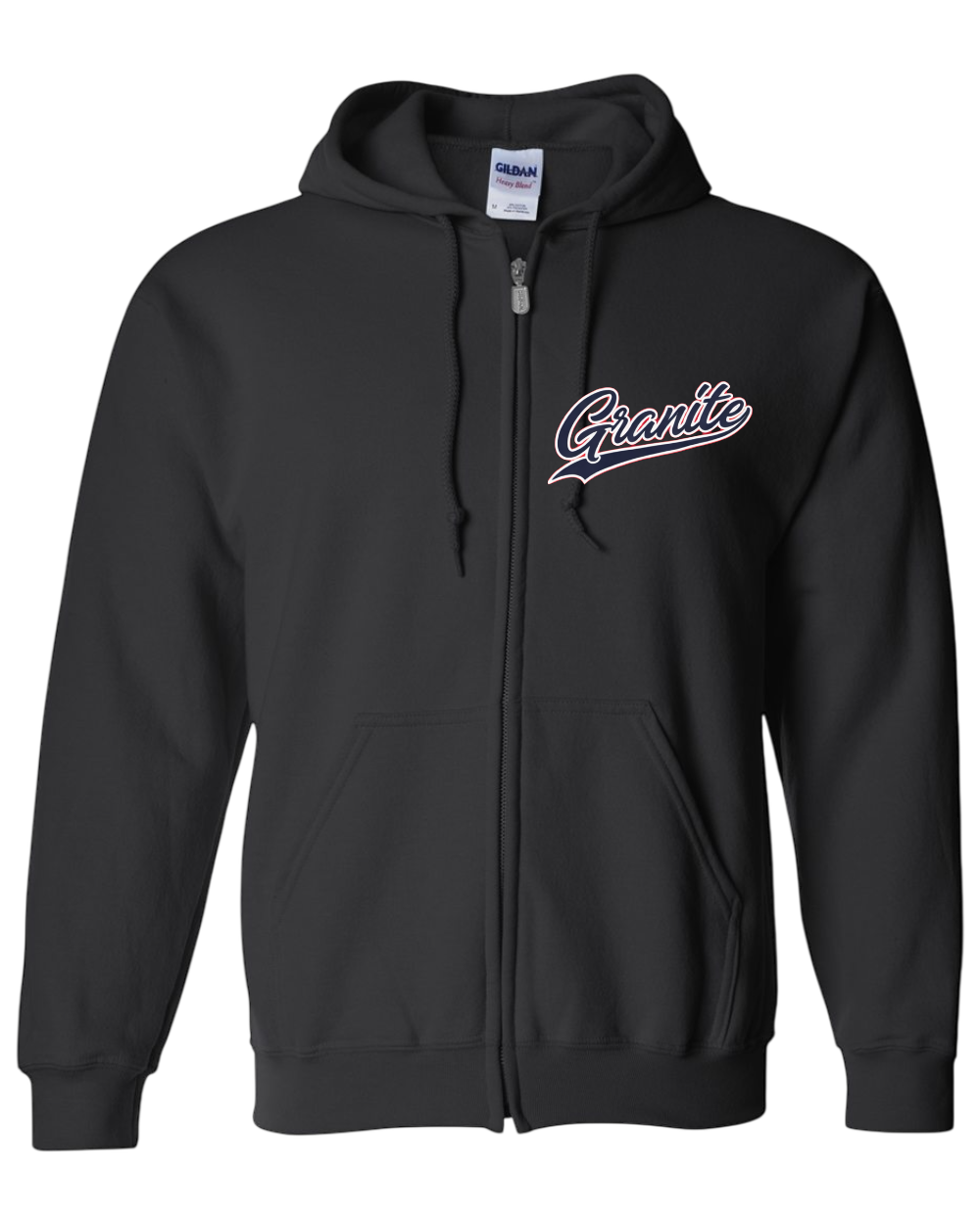 Granite Script Heavy Blend full zip On Deck hoodie