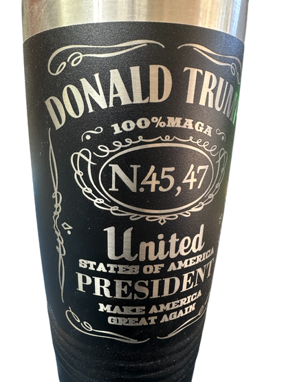 Trump 45 & 47 whiskey inspired tumbler