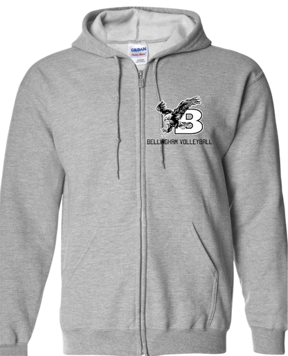 Bellingham Volleyball Side out full zip hoodie