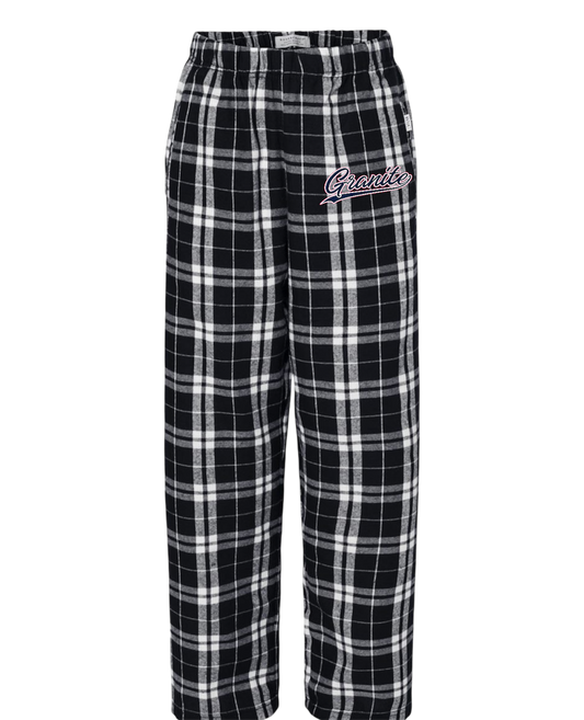 Granite Script Travel Day Flannel pants