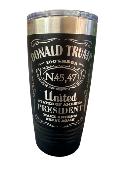 Trump 45 & 47 whiskey inspired tumbler