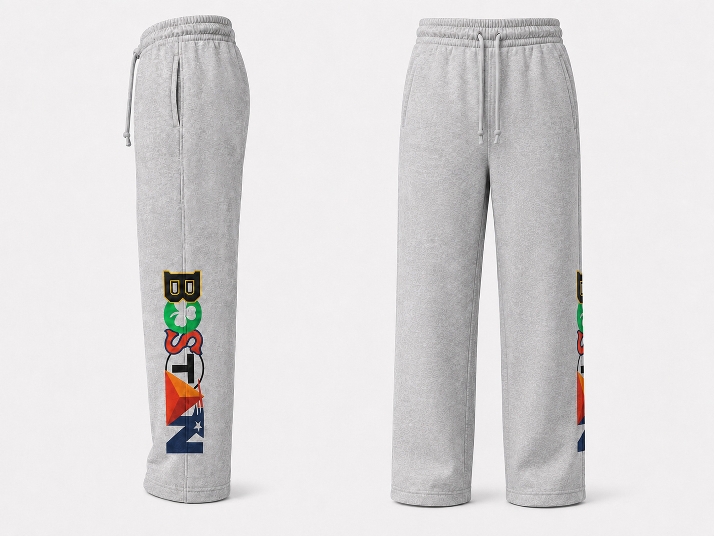 Boston Themed open bottom sweatpants