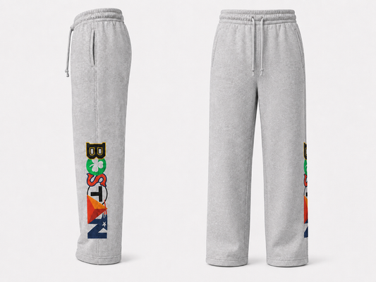 Boston Themed open bottom sweatpants