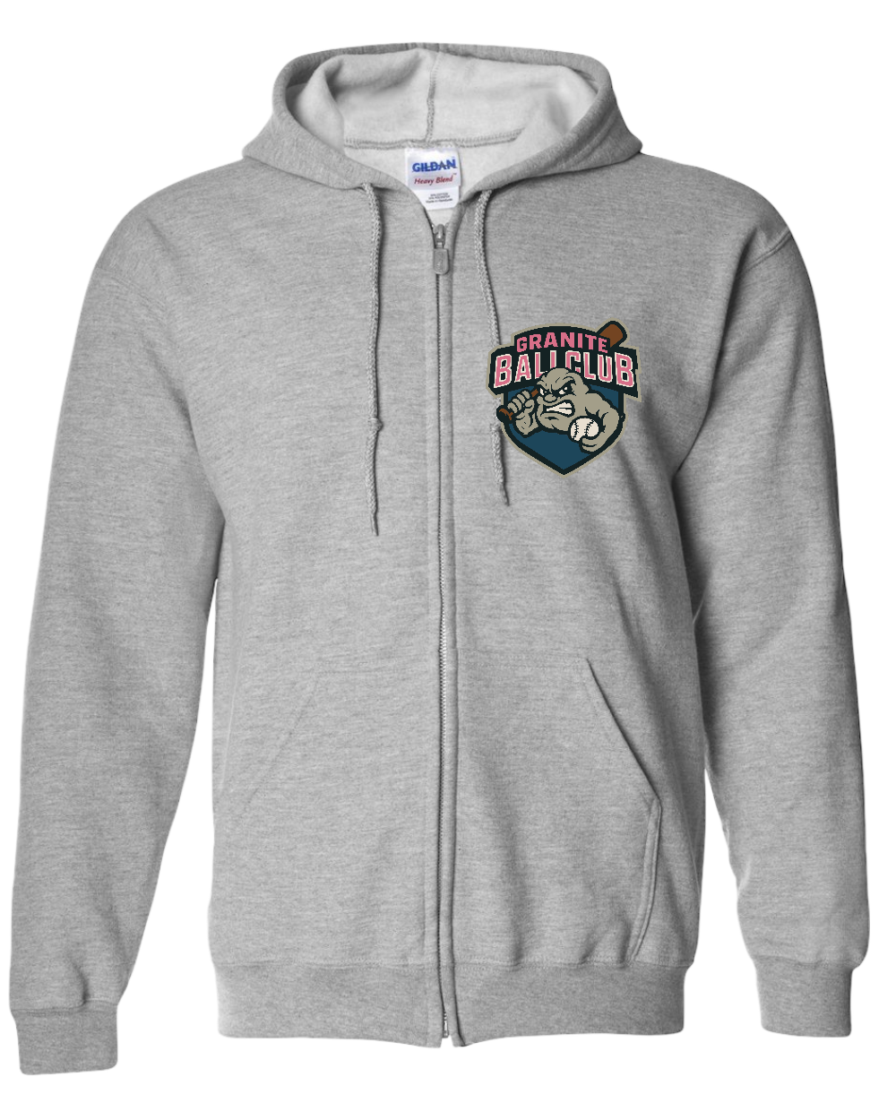 Granite Logo Heavy Blend full zip On Deck hoodie