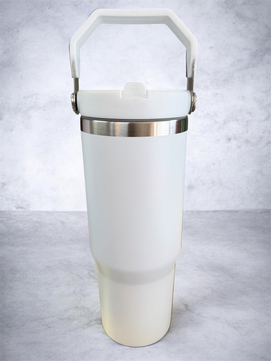30oz stainless steel water bottle White  (unbranded)
