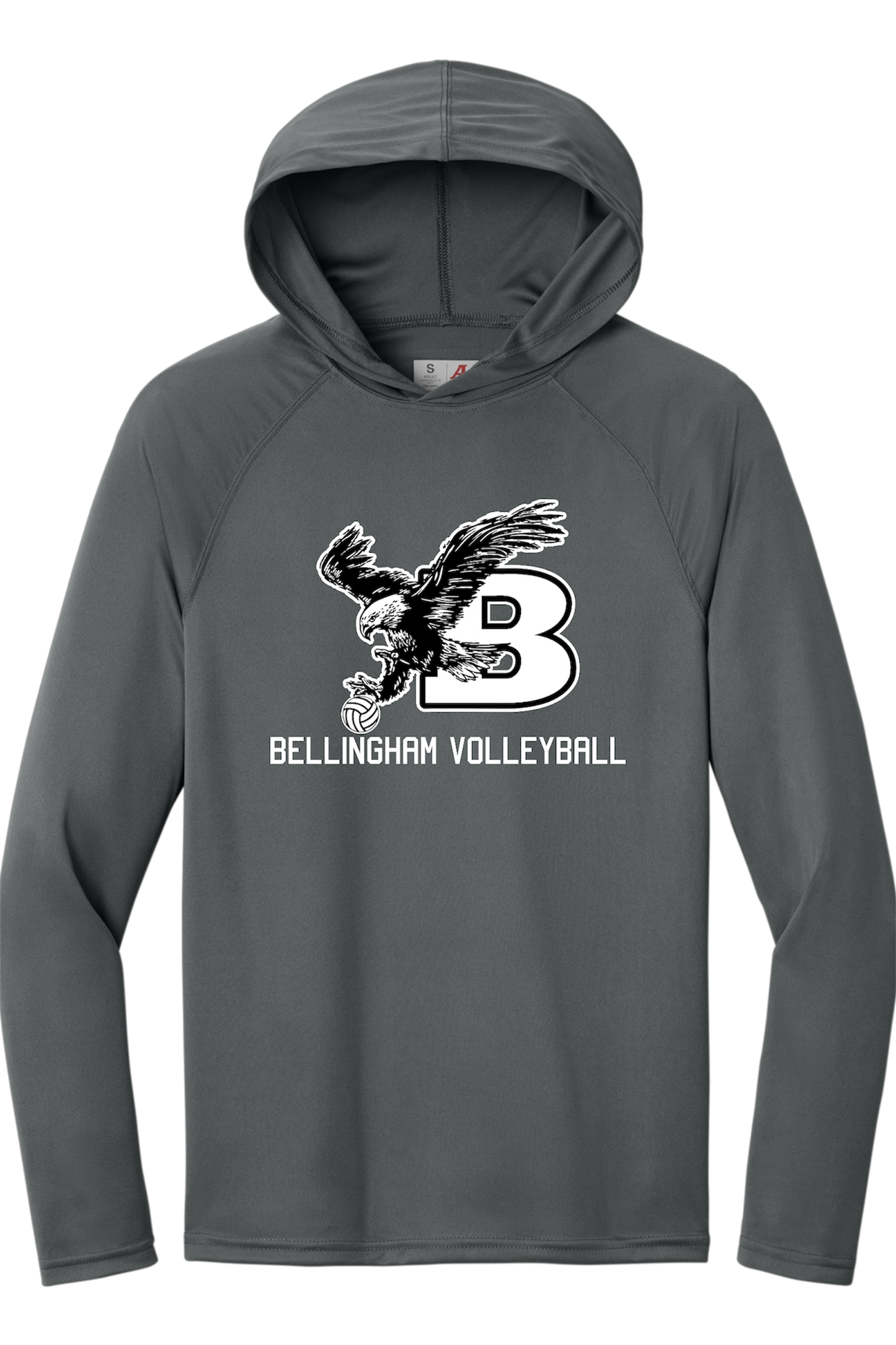 Bellingham Volleyball Dig performance long sleeve hooded tshirt