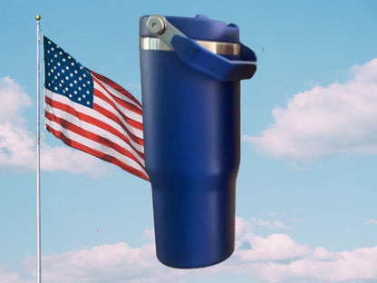 Freedom 30oz stainless steel double sided engraved water bottles