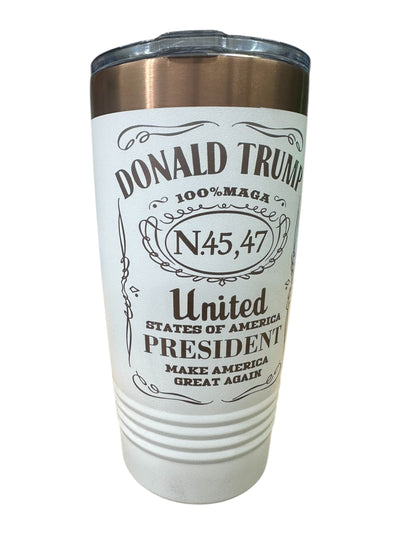 Trump 45 & 47 whiskey inspired tumbler