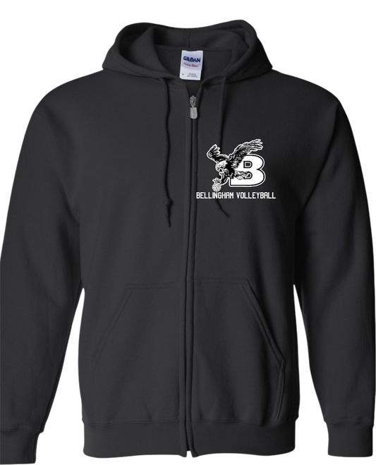 Bellingham Volleyball Side out full zip hoodie