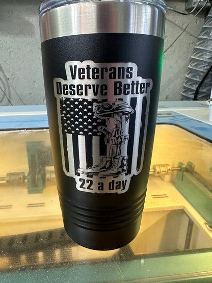 Veterans coffee tumbler mugs