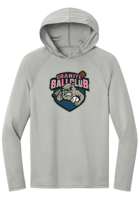 Granite Ball Club Logo performance long sleeve hooded tshirt