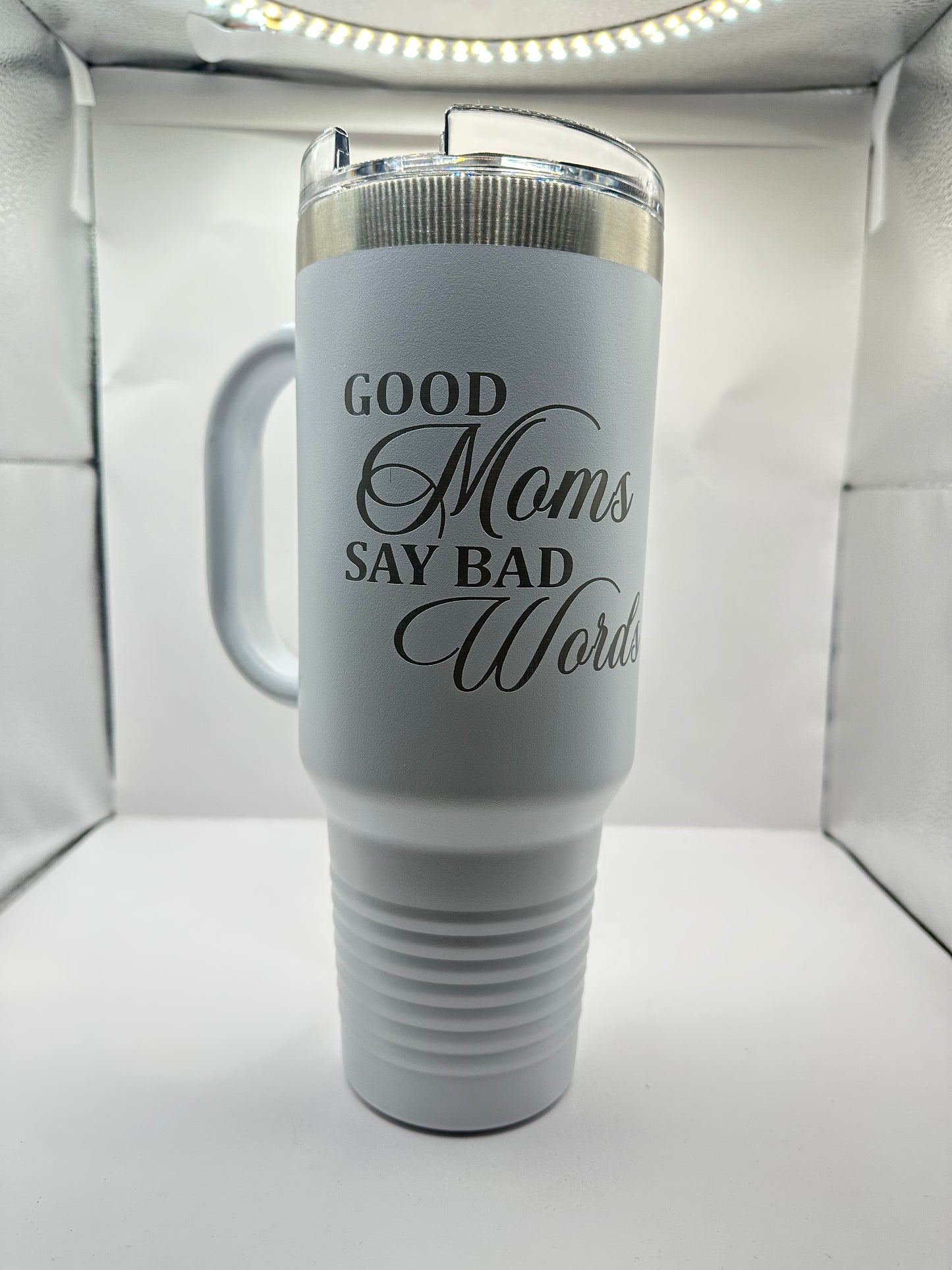 Good Moms Say Bad Words 40oz Polar Camel Stanley type travel mug