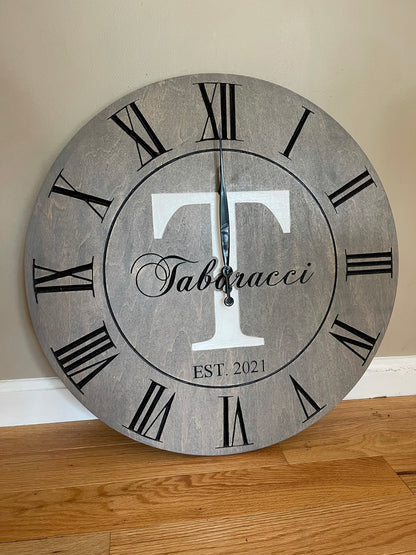 Family Letter clock