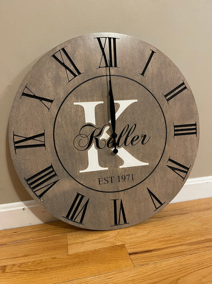 Family Letter clock