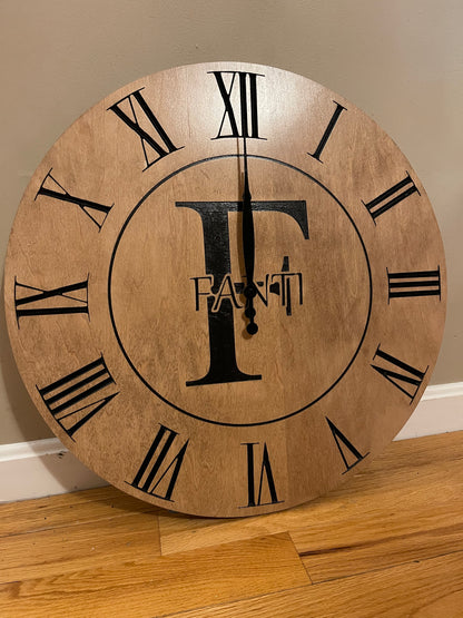 Family Letter clock